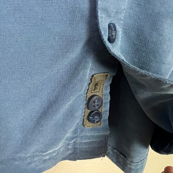 REI Men's Sausalito Shirt Size Large Short Sleeve Modal Button Up Blue - Picture 5 of 6